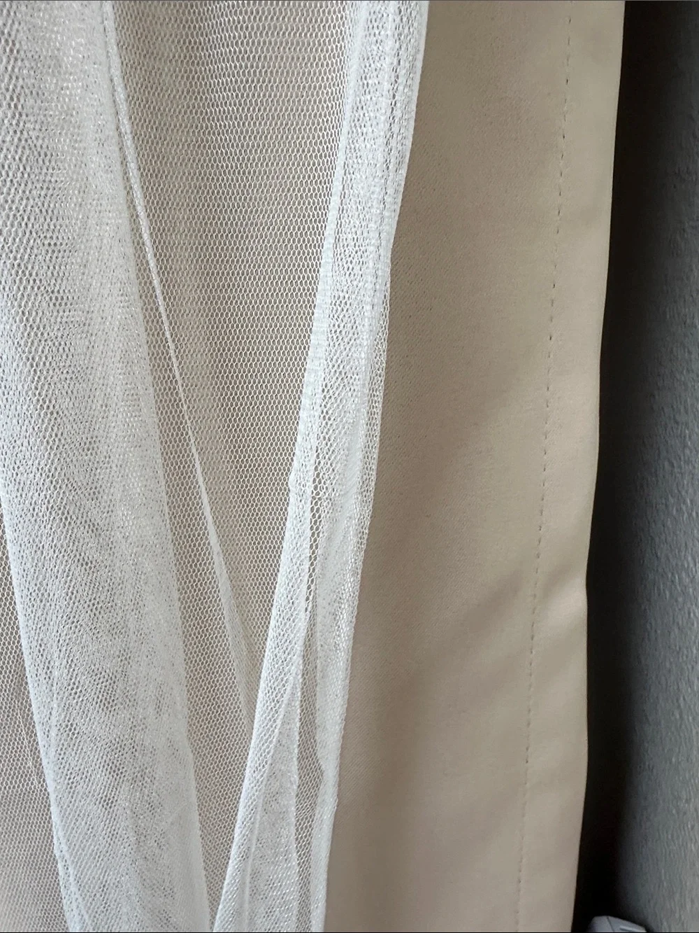 8 feet long Light Cream Grommet-Top blackout Curtain Panel